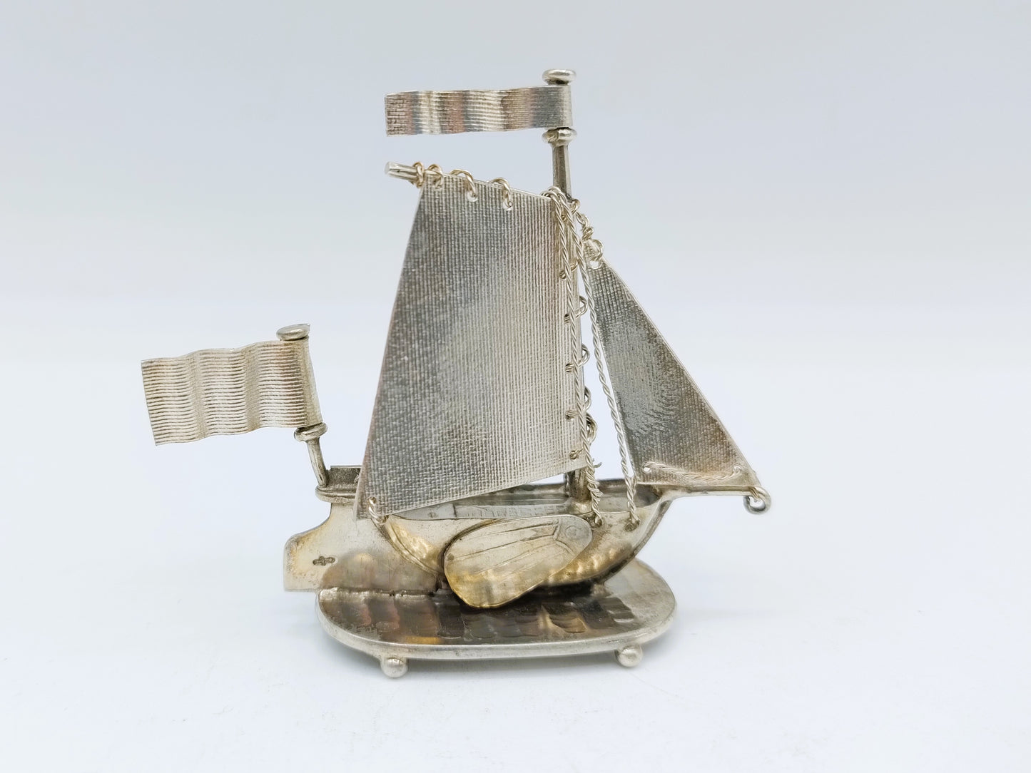 Zilveren miniatuur botter, Nederland, 19e eeuws