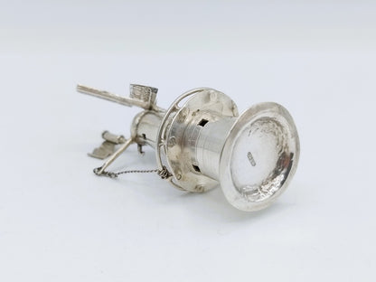 Zilveren miniatuur stellingmolen, J. van Dijk, Hoorn, ca. 1910