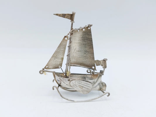 Zilveren miniatuur vissersboot, J. Verhoogt, Hoorn, ca. 1910