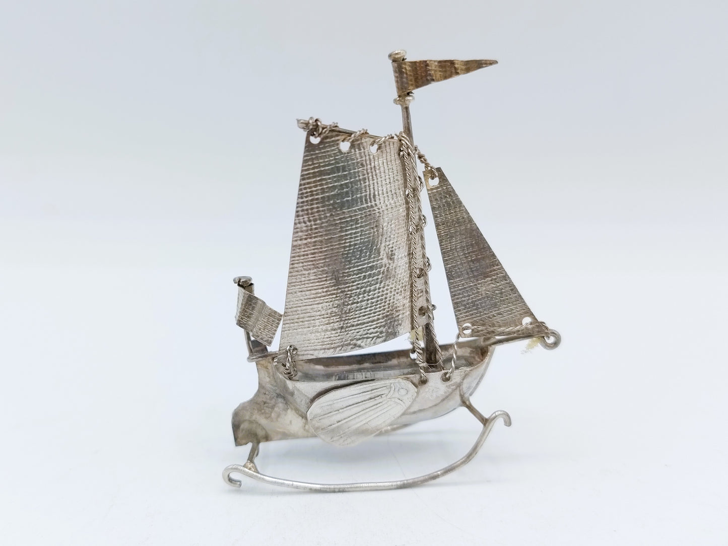 Zilveren miniatuur vissersboot, J. Verhoogt, Hoorn, ca. 1910