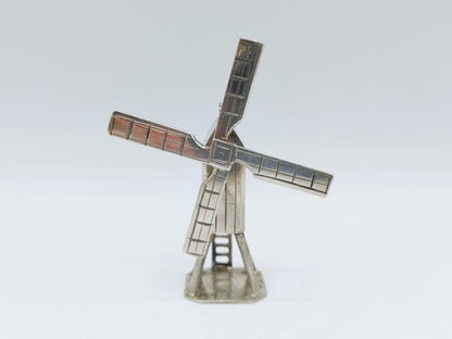 Zilveren miniatuur wipmolen, J.S. Zwanenburg & Zn, Sneek, ca. 1880