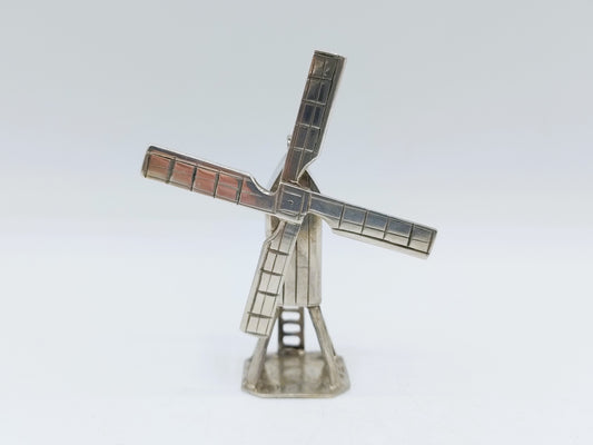 Zilveren miniatuur wipmolen, J.S. Zwanenburg & Zn, Sneek, ca. 1880