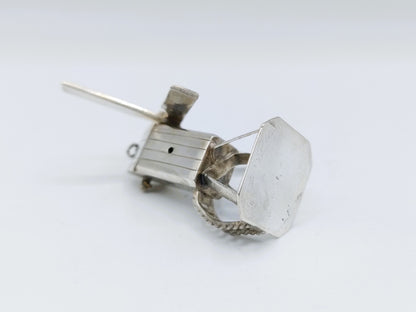 Zilveren miniatuur wipmolen, J.S. Zwanenburg & Zn, Sneek, ca. 1880