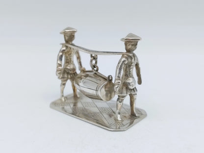 Zilveren miniatuur tondragers, J.S. Zwanenburg & Zn, Sneek, ca. 1910