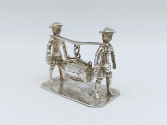 Zilveren miniatuur tondragers, J.S. Zwanenburg & Zn, Sneek, ca. 1910