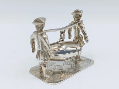 Zilveren miniatuur tondragers, J.S. Zwanenburg & Zn, Sneek, ca. 1910