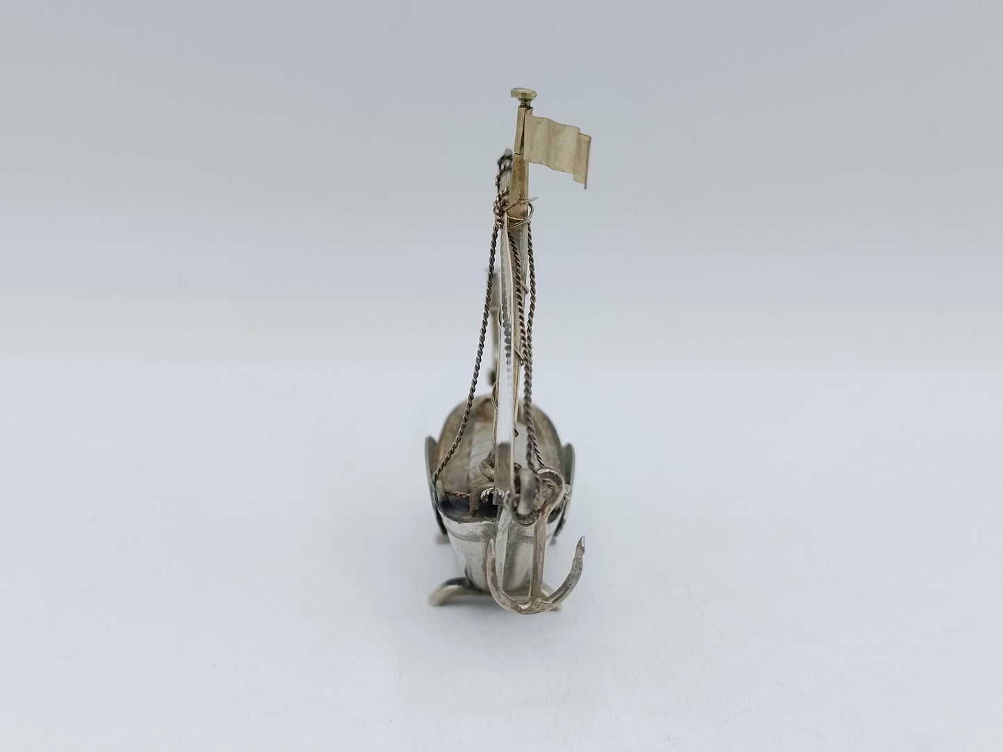 Zilveren miniatuur zeilboot, W. Edeling, Schoonhoven, ca. 1895