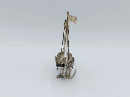 Zilveren miniatuur zeilboot, W. Edeling, Schoonhoven, ca. 1895
