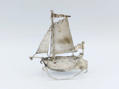 Zilveren miniatuur botter, J. Verhoogt, Hoorn, ca. 1900