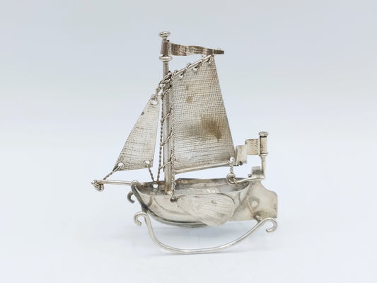 Zilveren miniatuur botter, J. Verhoogt, Hoorn, ca. 1900