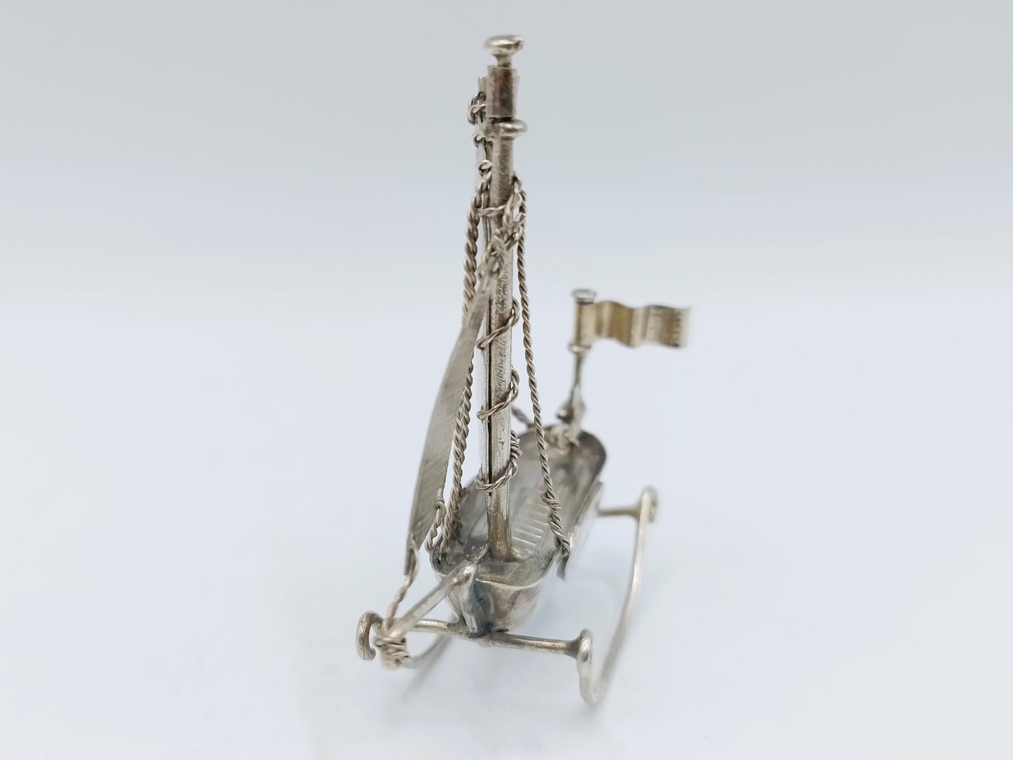 Zilveren miniatuur botter, J. Verhoogt, Hoorn, ca. 1900