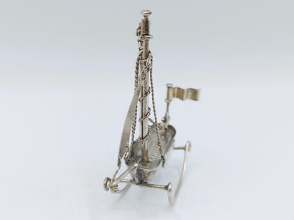 Zilveren miniatuur botter, J. Verhoogt, Hoorn, ca. 1900