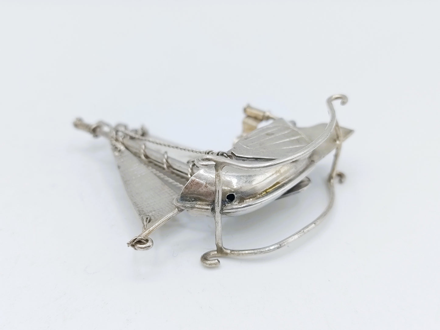 Zilveren miniatuur botter, J. Verhoogt, Hoorn, ca. 1900