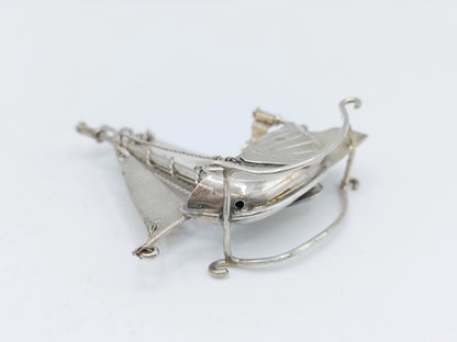 Zilveren miniatuur botter, J. Verhoogt, Hoorn, ca. 1900