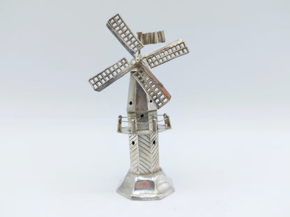 Zilveren miniatuur stellingmolen, J. Verhoogt, Hoorn, ca. 1910
