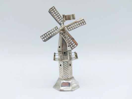 Zilveren miniatuur stellingmolen, J. Verhoogt, Hoorn, ca. 1910