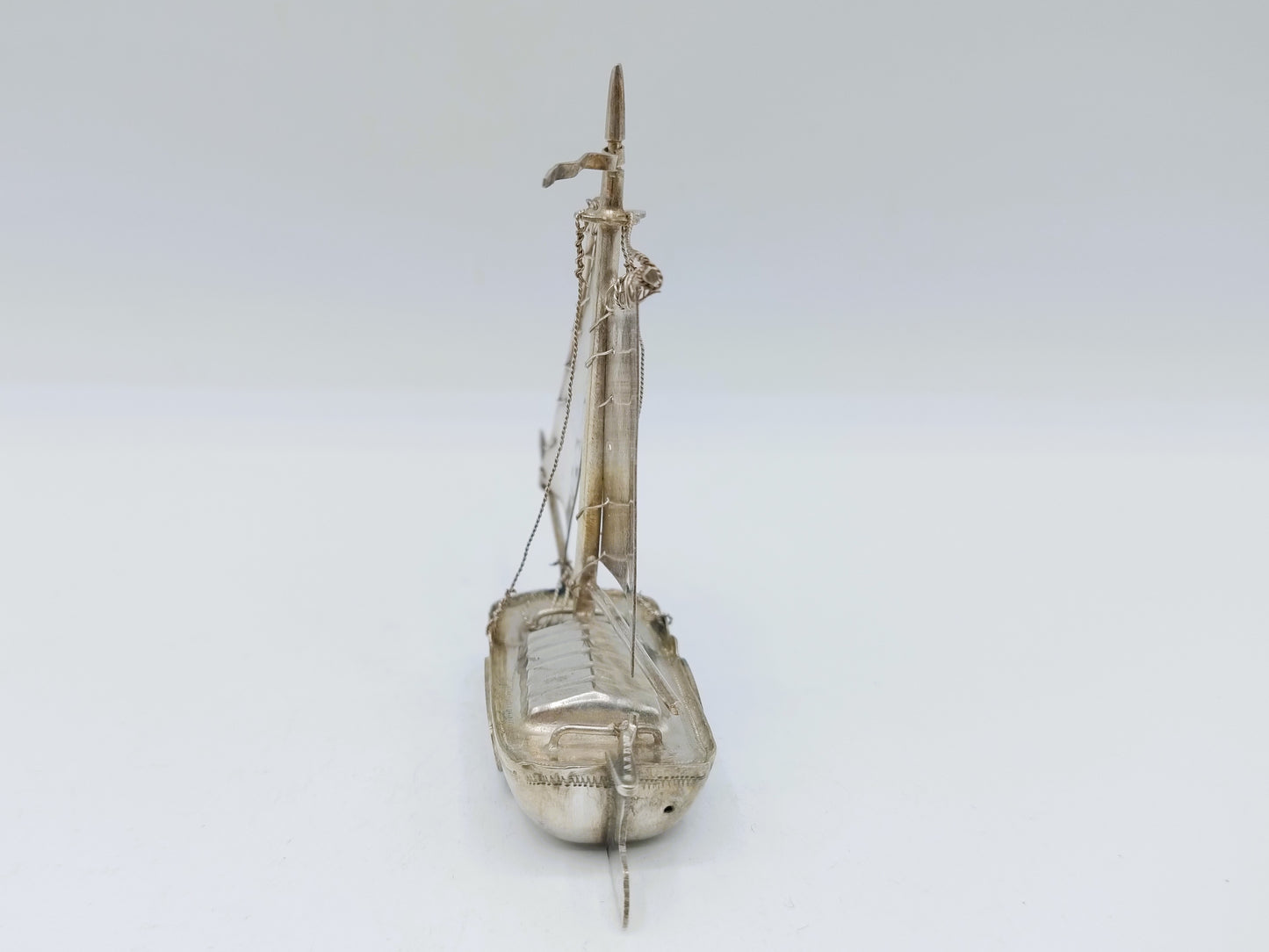 Zilveren miniatuur Tjalk, H. Hooijkaas, Schoonhoven,  1906-1924