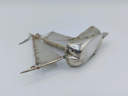 Zilveren miniatuur Tjalk, H. Hooijkaas, Schoonhoven,  1906-1924