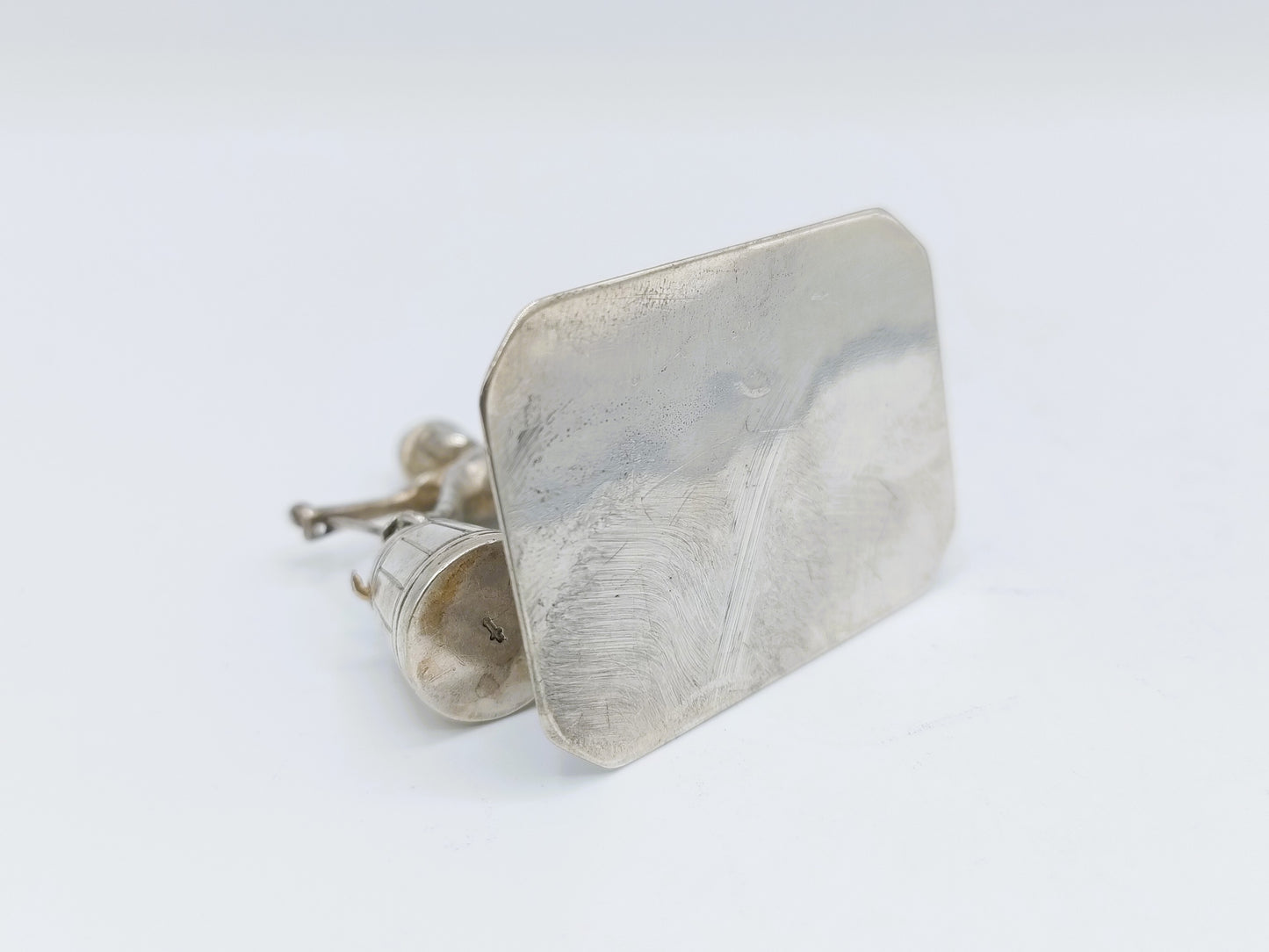 Silberminiatur, Mann mit Joch, J.S. Zwanenburg, Sneek, 1900-1953