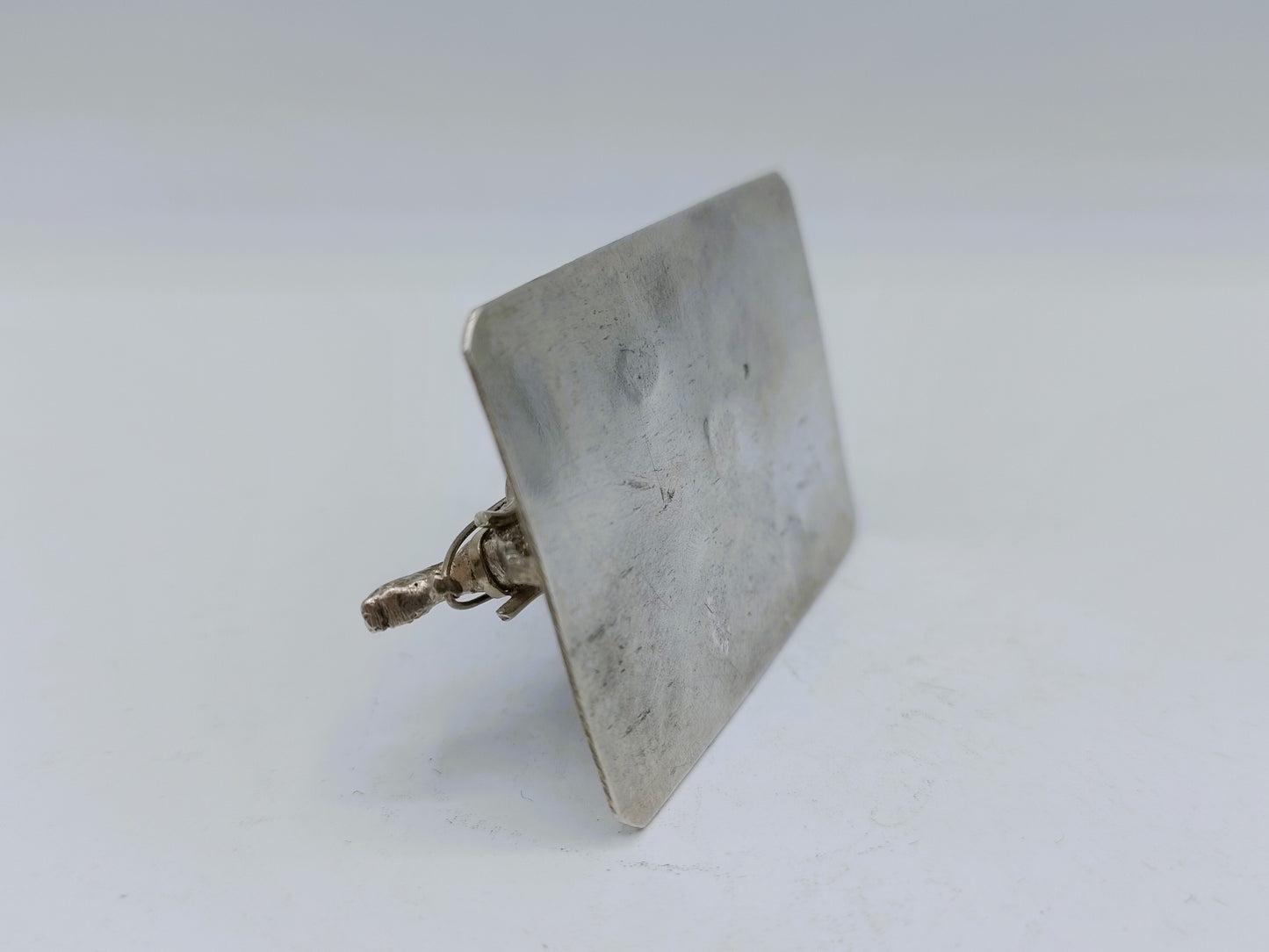 Miniaturkutsche aus Silber mit Pferd und Kutscher, 19. Jahrhundert