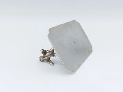 Miniatur aus Silber, Bauer mit Kuh am Strick, J. Postmus, Hoorn, 1919