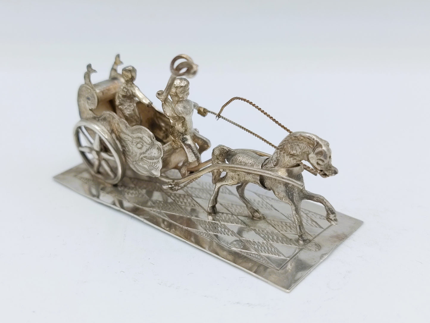 Silberne Miniaturkutsche mit Pferd, J. van Straten, Hoorn, 1899