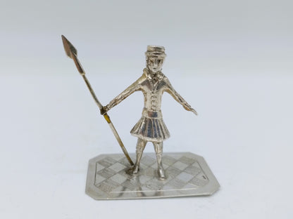 Zilveren miniatuur, schildwacht,  J.S. Zwanenburg, Sneek, 1900-1953