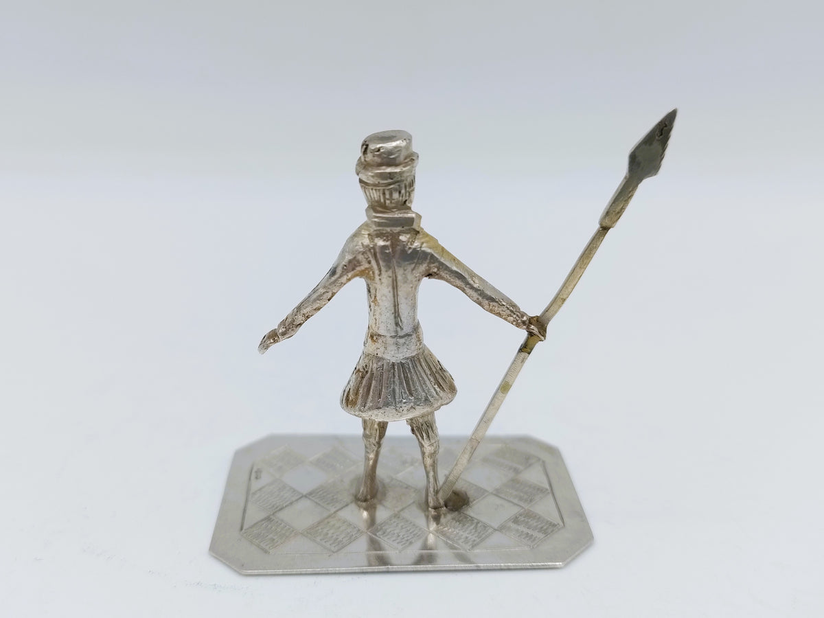 Zilveren miniatuur, schildwacht,  J.S. Zwanenburg, Sneek, 1900-1953
