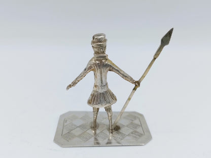 Zilveren miniatuur, schildwacht,  J.S. Zwanenburg, Sneek, 1900-1953