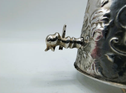 Zilveren miniatuur koffiekan met kraantje, H. Hooijkaas, Schoonhoven, ca. 1895