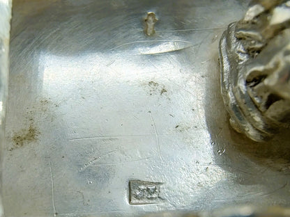 Zilveren miniatuur koets met paard, J.S. Zwanenburg, Sneek, ca. 1920