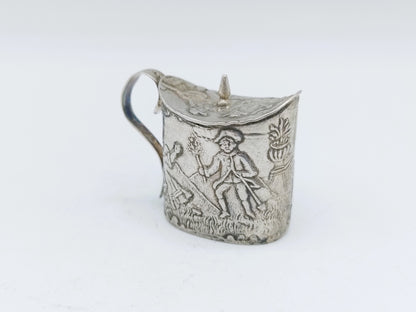 Zilveren miniatuur theebus, H. Hooijkaas, Schoonhoven, ca. 1920