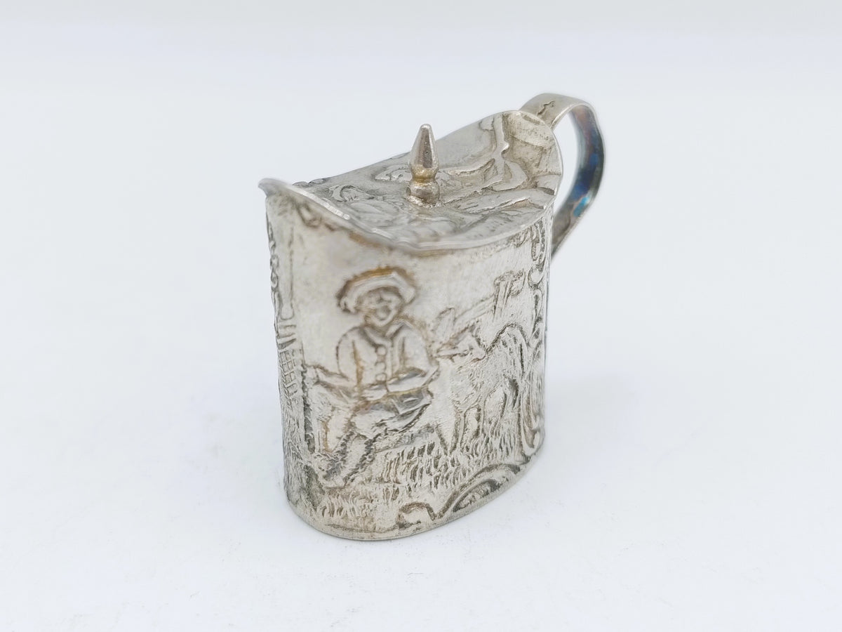 Zilveren miniatuur theebus, H. Hooijkaas, Schoonhoven, ca. 1920