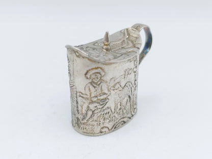 Zilveren miniatuur theebus, H. Hooijkaas, Schoonhoven, ca. 1920
