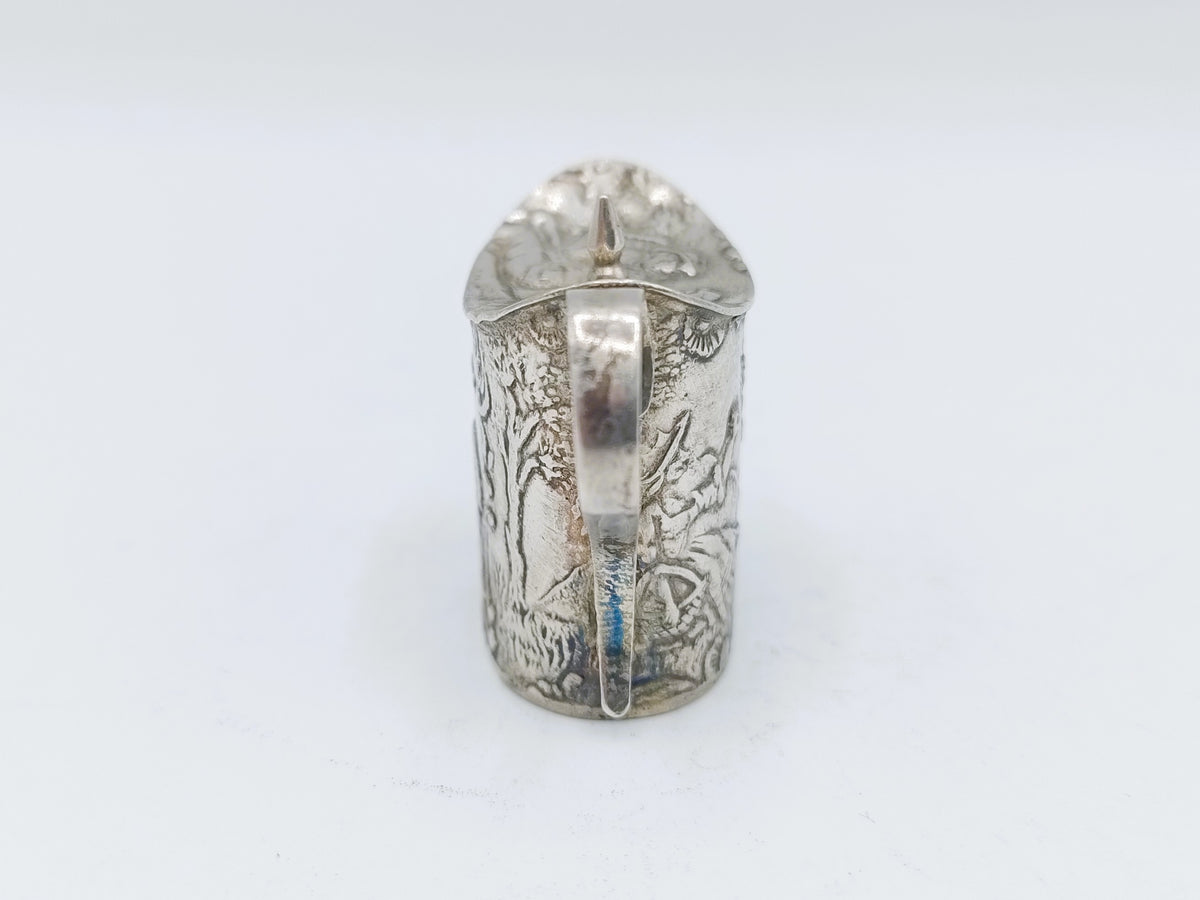 Zilveren miniatuur theebus, H. Hooijkaas, Schoonhoven, ca. 1920