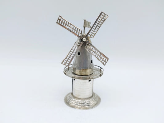Zilveren miniatuur molen, J. van Dijk, Hoorn, ca. 1920