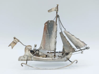 Zilveren miniatuur tjalk, J. Postmus, Hoorn, 1934
