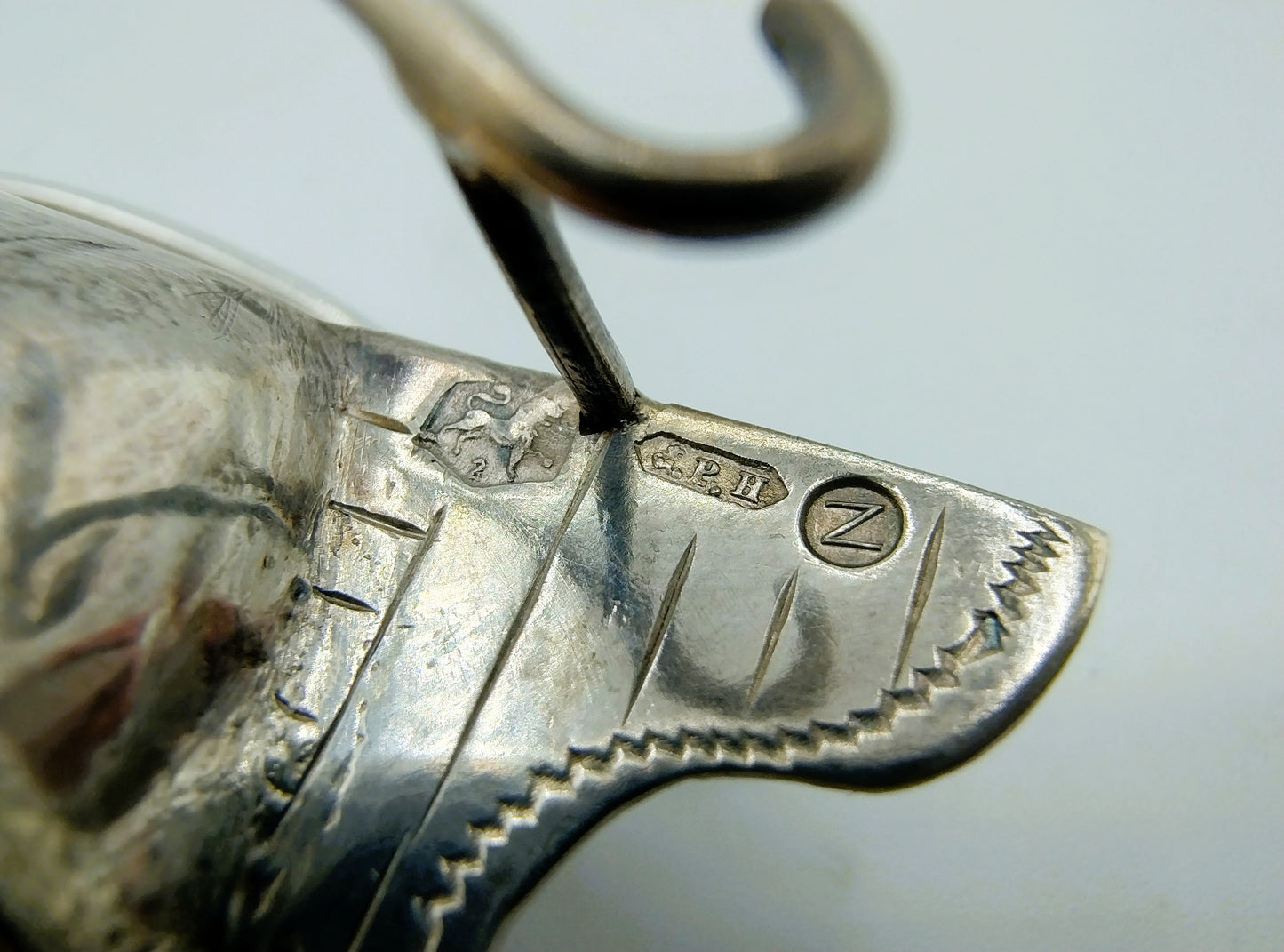 Zilveren miniatuur tjalk, J. Postmus, Hoorn, 1934