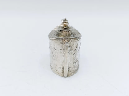 Zilveren miniatuur theepot, H. Hooijkaas, Schoonhoven, ca. 1910