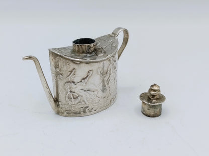 Zilveren miniatuur theepot, H. Hooijkaas, Schoonhoven, ca. 1910