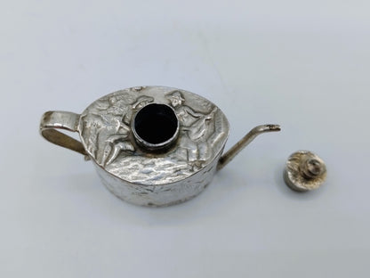 Zilveren miniatuur theepot, H. Hooijkaas, Schoonhoven, ca. 1910