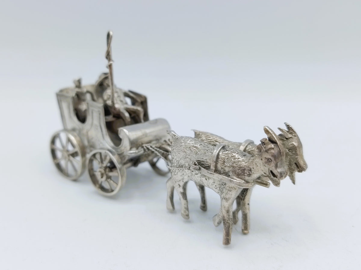 Zilveren miniatuur bokkenkar, Alkmaar, 1894