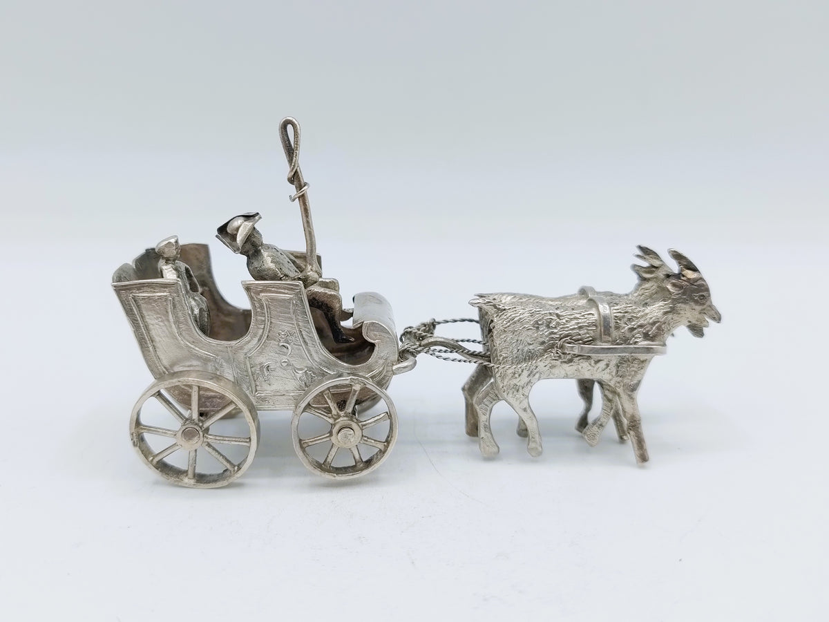 Zilveren miniatuur bokkenkar, Alkmaar, 1894