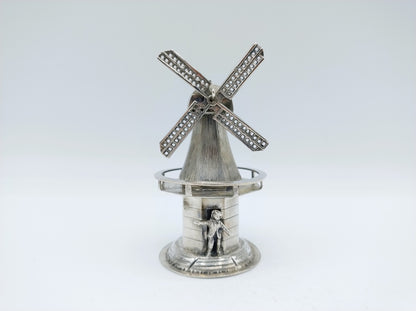 Zilveren miniatuur stellingmolen, H. Hooijkaas, Schoonhoven, ca. 1915