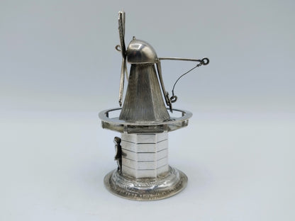Zilveren miniatuur stellingmolen, H. Hooijkaas, Schoonhoven, ca. 1915