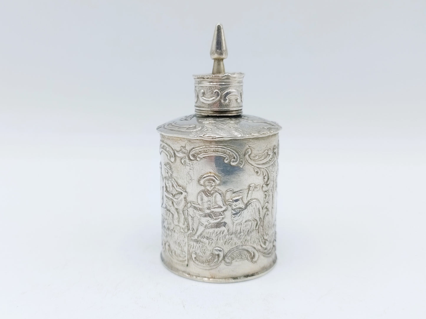 Zilveren miniatuur theebus, H. Hooijkaas, Schoonhoven, ca. 1890