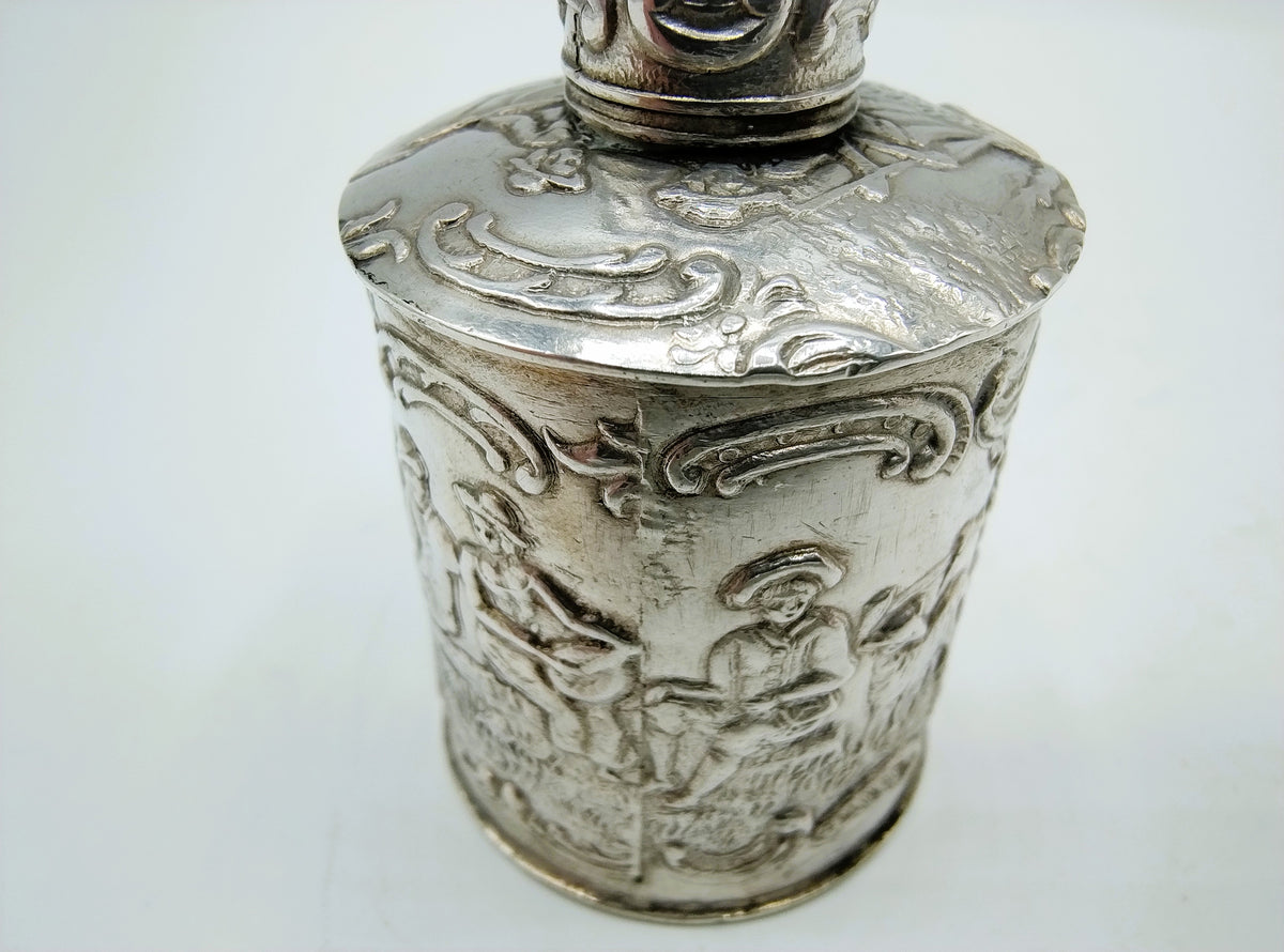 Zilveren miniatuur theebus, H. Hooijkaas, Schoonhoven, ca. 1890