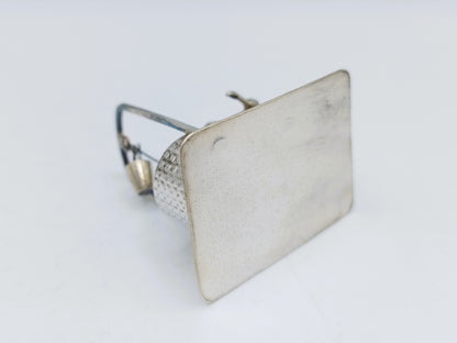 Zilveren miniatuur vrouw bij waterput, Fa. H. Hooijkaas, Schoonhoven, ca. 1946