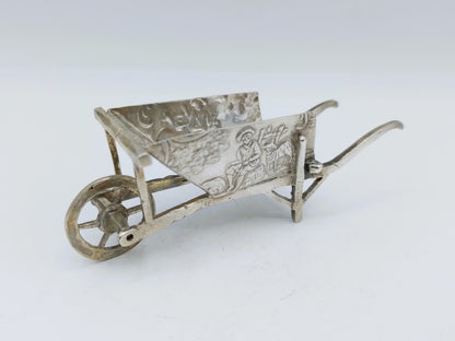 Zilveren miniatuur kruiwagen, H. Hooijkaas, Schoonhoven, 1899
