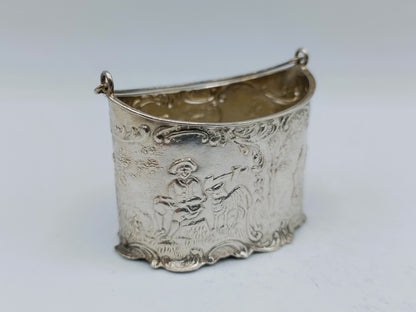 Zilveren miniatuur as- of koolbak, H. Hooijkaas, Schoonhoven, ca. 1920